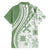 Green Hawaiian Quilt Pattern Family Matching Summer Maxi Dress and Hawaiian Shirt Mixed Polynesian Tribal Arty