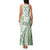 Green Hawaiian Quilt Pattern Family Matching Tank Maxi Dress and Hawaiian Shirt Mixed Polynesian Tribal Arty