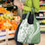 Green Hawaiian Quilt Pattern Grocery Bag Mixed Polynesian Tribal Arty