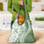 Green Hawaiian Quilt Pattern Grocery Bag Mixed Polynesian Tribal Arty