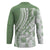 Green Hawaiian Quilt Pattern Hockey Jersey Mixed Polynesian Tribal Arty - Polynesian Pride