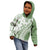 Green Hawaiian Quilt Pattern Kid Hoodie Mixed Polynesian Tribal Arty