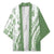 Green Hawaiian Quilt Pattern Kimono Mixed Polynesian Tribal Arty - Polynesian Pride