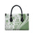 Green Hawaiian Quilt Pattern Leather Bag Mixed Polynesian Tribal Arty - Polynesian Pride