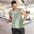 Green Hawaiian Quilt Pattern Men Tank Top Mixed Polynesian Tribal Arty