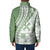 Green Hawaiian Quilt Pattern Padded Jacket Mixed Polynesian Tribal Arty - Polynesian Pride