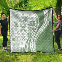 Green Hawaiian Quilt Pattern Quilt Mixed Polynesian Tribal Arty