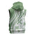 Green Hawaiian Quilt Pattern Sleeveless Zip Hoodie Mixed Polynesian Tribal Arty - Polynesian Pride