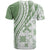 Green Hawaiian Quilt Pattern T Shirt Mixed Polynesian Tribal Arty
