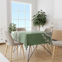 Green Hawaiian Quilt Pattern Tablecloth Mixed Polynesian Tribal Arty