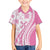 Pink Hawaiian Quilt Pattern Family Matching Puletasi and Hawaiian Shirt Mixed Polynesian Tribal Arty