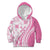 Pink Hawaiian Quilt Pattern Kid Hoodie Mixed Polynesian Tribal Arty