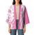 Pink Hawaiian Quilt Pattern Kimono Mixed Polynesian Tribal Arty - Polynesian Pride