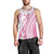 Pink Hawaiian Quilt Pattern Men Tank Top Mixed Polynesian Tribal Arty