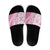 Pink Hawaiian Quilt Pattern Slide Sandals Mixed Polynesian Tribal Arty - Polynesian Pride