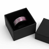 Pink Hawaiian Quilt Pattern Spinner Ring Mixed Polynesian Tribal Arty - Polynesian Pride