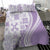 Purple Hawaiian Quilt Pattern Bedding Set Mixed Polynesian Tribal Arty