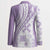 Purple Hawaiian Quilt Pattern Blazer Mixed Polynesian Tribal Arty - Polynesian Pride
