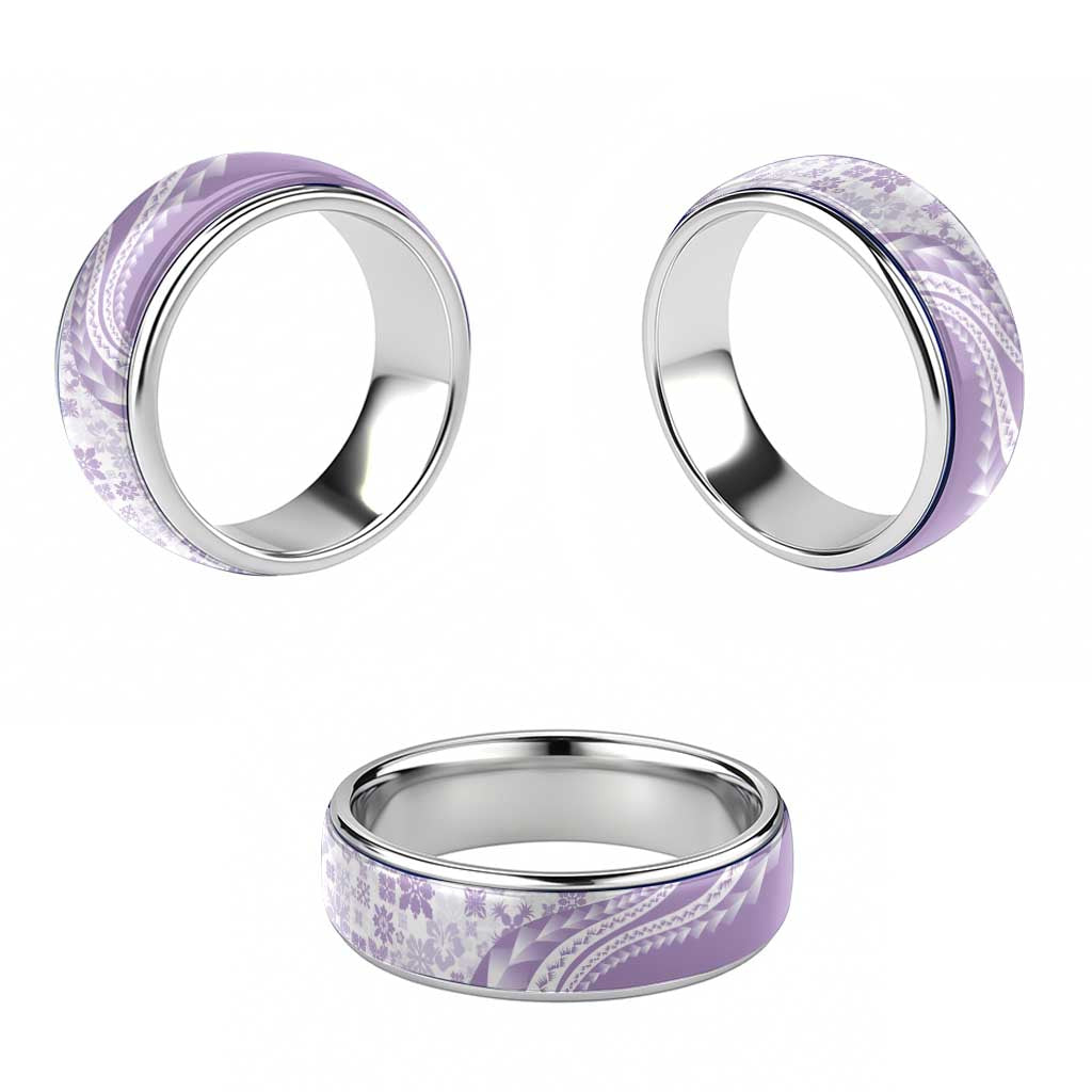 Purple Hawaiian Quilt Pattern Classic Ring Mixed Polynesian Tribal Arty LT9 - Polynesian Pride
