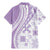 Purple Hawaiian Quilt Pattern Family Matching Mermaid Dress and Hawaiian Shirt Mixed Polynesian Tribal Arty