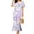Purple Hawaiian Quilt Pattern Family Matching Mermaid Dress and Hawaiian Shirt Mixed Polynesian Tribal Arty