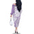 Purple Hawaiian Quilt Pattern Family Matching Off The Shoulder Long Sleeve Dress and Hawaiian Shirt Mixed Polynesian Tribal Arty
