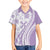 Purple Hawaiian Quilt Pattern Family Matching Off Shoulder Maxi Dress and Hawaiian Shirt Mixed Polynesian Tribal Arty