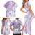 Purple Hawaiian Quilt Pattern Family Matching Short Sleeve Bodycon Dress and Hawaiian Shirt Mixed Polynesian Tribal Arty