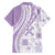 Purple Hawaiian Quilt Pattern Family Matching Short Sleeve Bodycon Dress and Hawaiian Shirt Mixed Polynesian Tribal Arty