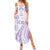 Purple Hawaiian Quilt Pattern Family Matching Summer Maxi Dress and Hawaiian Shirt Mixed Polynesian Tribal Arty