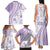 Purple Hawaiian Quilt Pattern Family Matching Tank Maxi Dress and Hawaiian Shirt Mixed Polynesian Tribal Arty