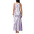 Purple Hawaiian Quilt Pattern Family Matching Tank Maxi Dress and Hawaiian Shirt Mixed Polynesian Tribal Arty
