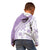 Purple Hawaiian Quilt Pattern Kid Hoodie Mixed Polynesian Tribal Arty