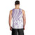 Purple Hawaiian Quilt Pattern Men Tank Top Mixed Polynesian Tribal Arty