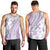 Purple Hawaiian Quilt Pattern Men Tank Top Mixed Polynesian Tribal Arty