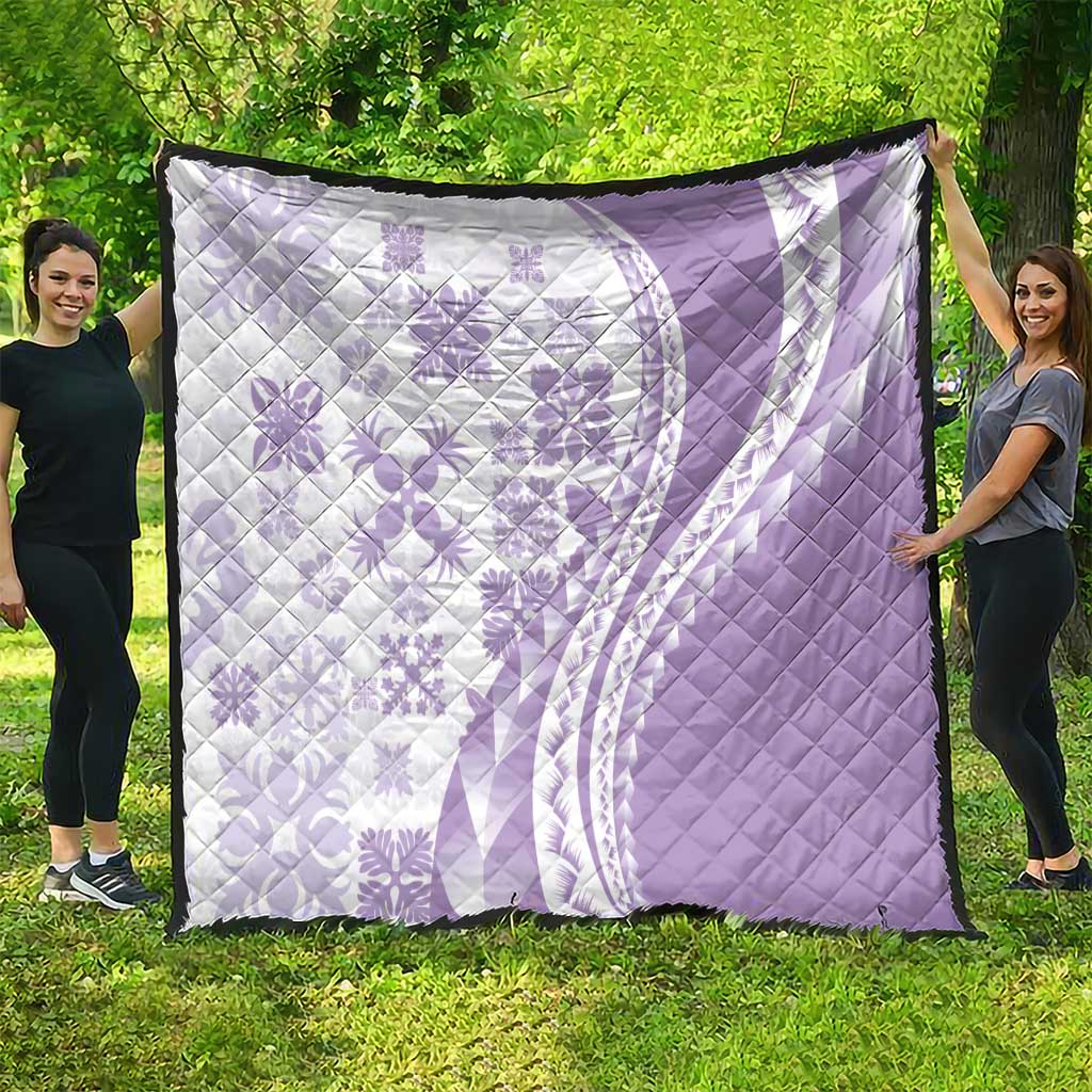 Purple Hawaiian Quilt Pattern Quilt Mixed Polynesian Tribal Arty