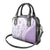 Purple Hawaiian Quilt Pattern Shoulder Handbag Mixed Polynesian Tribal Arty