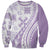 Purple Hawaiian Quilt Pattern Sweatshirt Mixed Polynesian Tribal Arty
