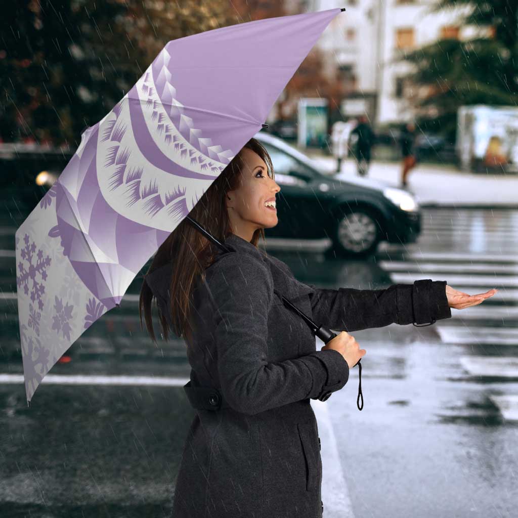 Purple Hawaiian Quilt Pattern Umbrella Mixed Polynesian Tribal Arty - Polynesian Pride