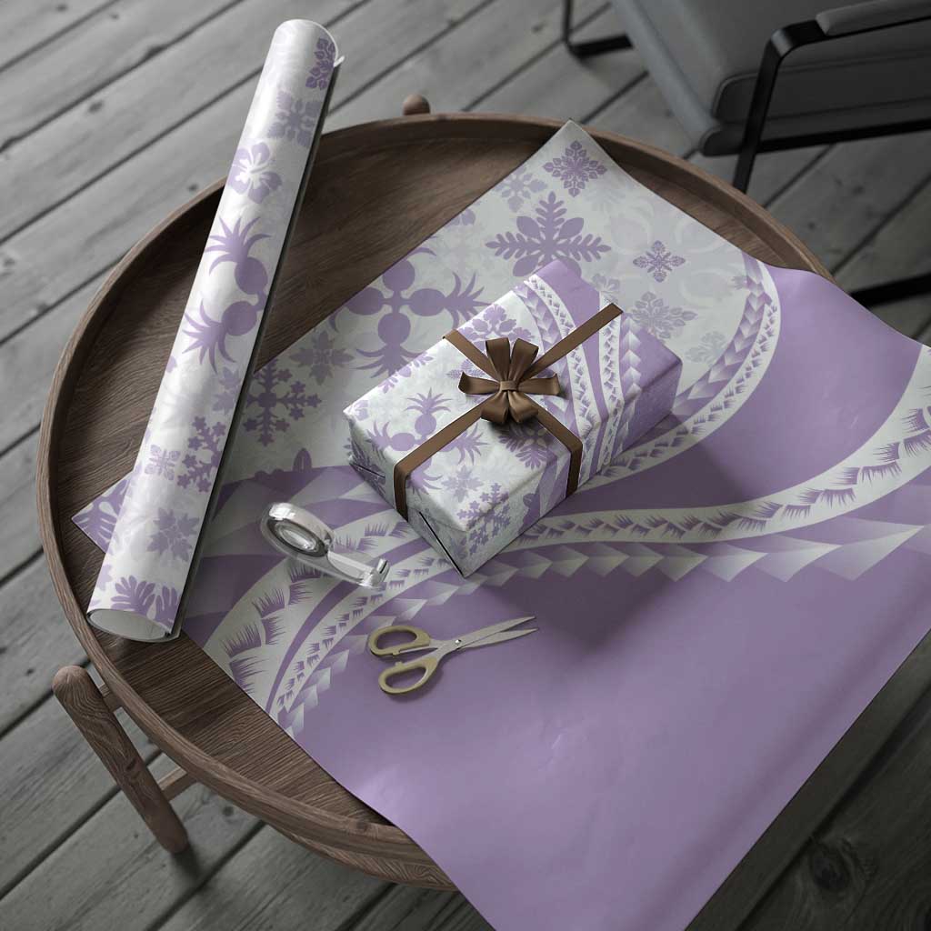 Purple Hawaiian Quilt Pattern Wrapping Paper Mixed Polynesian Tribal Arty - Polynesian Pride