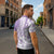 Purple Hawaiian Quilt Pattern Zipper Polo Shirt Mixed Polynesian Tribal Arty - Polynesian Pride