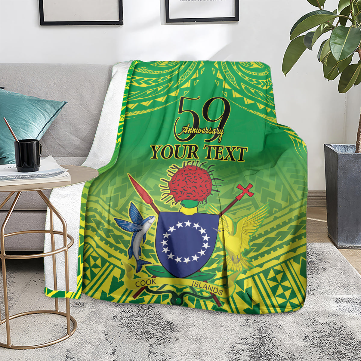 Cook Islands Constitution Day Blanket Kuki Airani Since 1965