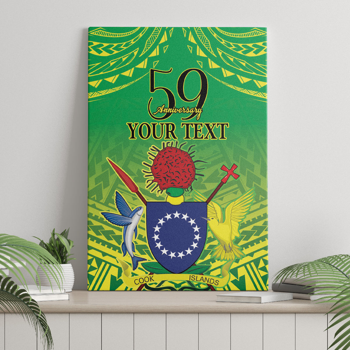 Cook Islands Constitution Day Canvas Wall Art Kuki Airani Since 1965