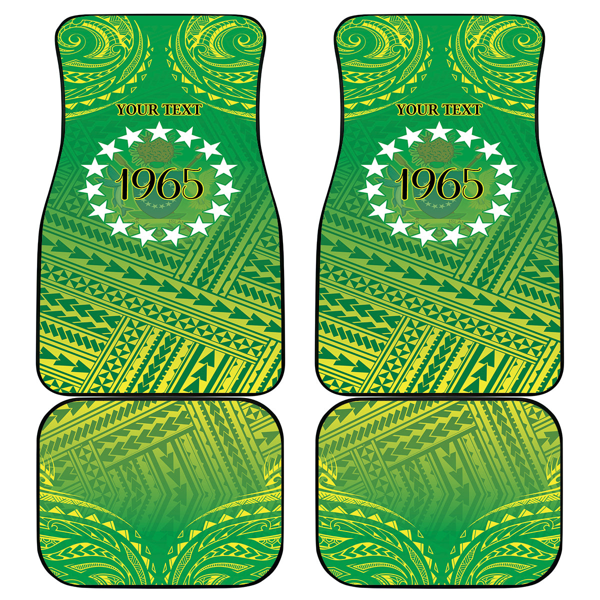 Cook Islands Constitution Day Car Mats Kuki Airani Since 1965