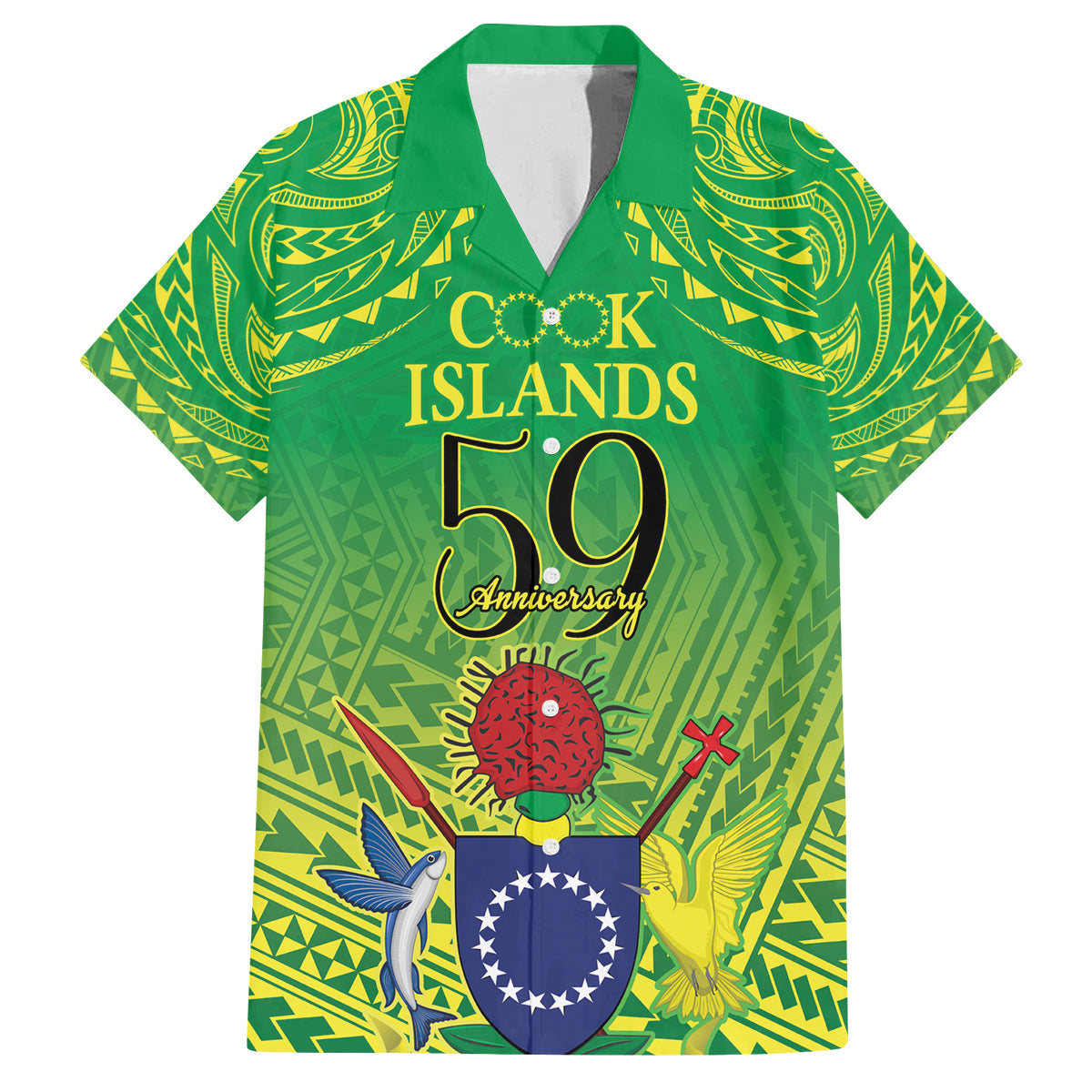 Cook Islands Constitution Day Family Matching Off Shoulder Maxi Dress and Hawaiian Shirt Kuki Airani Since 1965