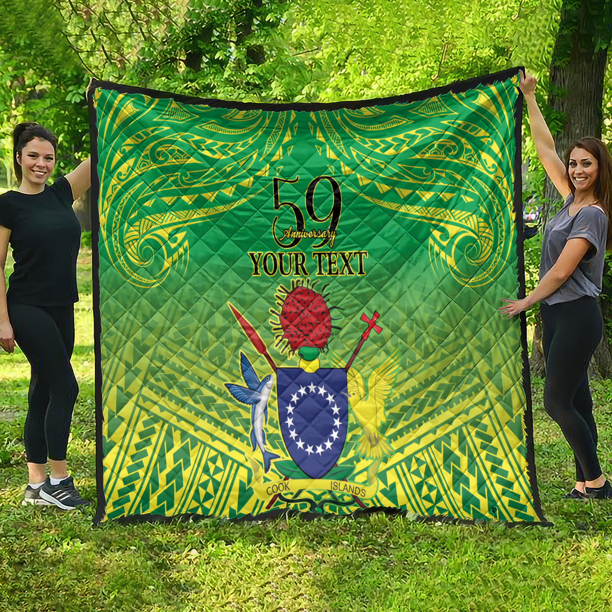 Cook Islands Constitution Day Quilt Kuki Airani Since 1965