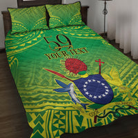 Cook Islands Constitution Day Quilt Bed Set Kuki Airani Since 1965