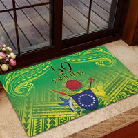 Cook Islands Constitution Day Rubber Doormat Kuki Airani Since 1965