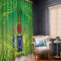 Cook Islands Constitution Day Window Curtain Kuki Airani Since 1965