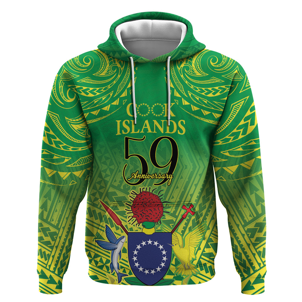 Cook Islands Constitution Day Zip Hoodie Kuki Airani Since 1965